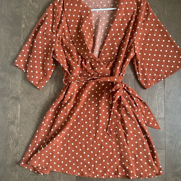 PLT Terracotta polka dot tea dress. Size 8 - Picture 2 of 9